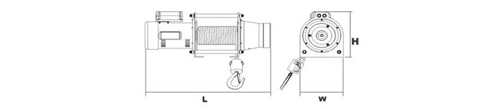 DU-210迷你卷揚機尺寸