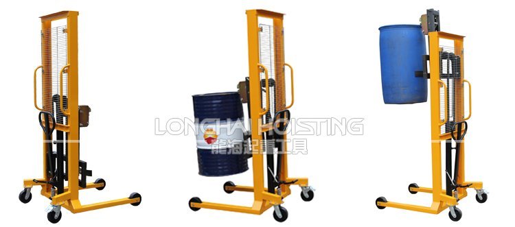 液壓油桶堆高車使用案例 液壓油桶堆高車使用案例