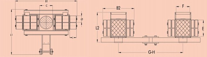德國JUNG JL10K JFB10K組合式搬運(yùn)小坦克尺寸圖
