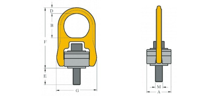 YOKE 8-202旋轉吊環尺寸 YOKE 8-202旋轉吊環尺寸