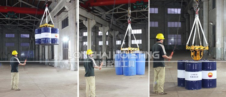 四桶油桶吊夾使用案例 四桶油桶吊夾使用案例