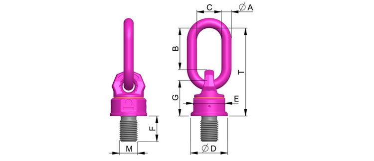 VWBG萬(wàn)向旋轉(zhuǎn)吊環(huán)尺寸圖