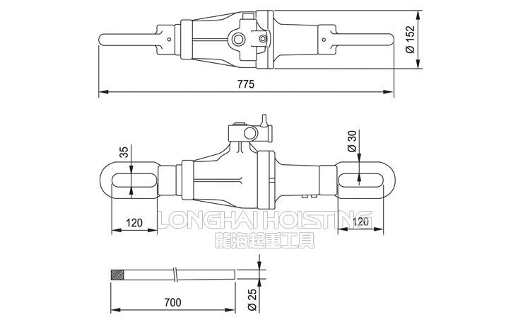 機(jī)械牽引千斤頂尺寸圖
