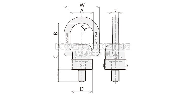 KANSAI旋轉吊環(huán)尺寸